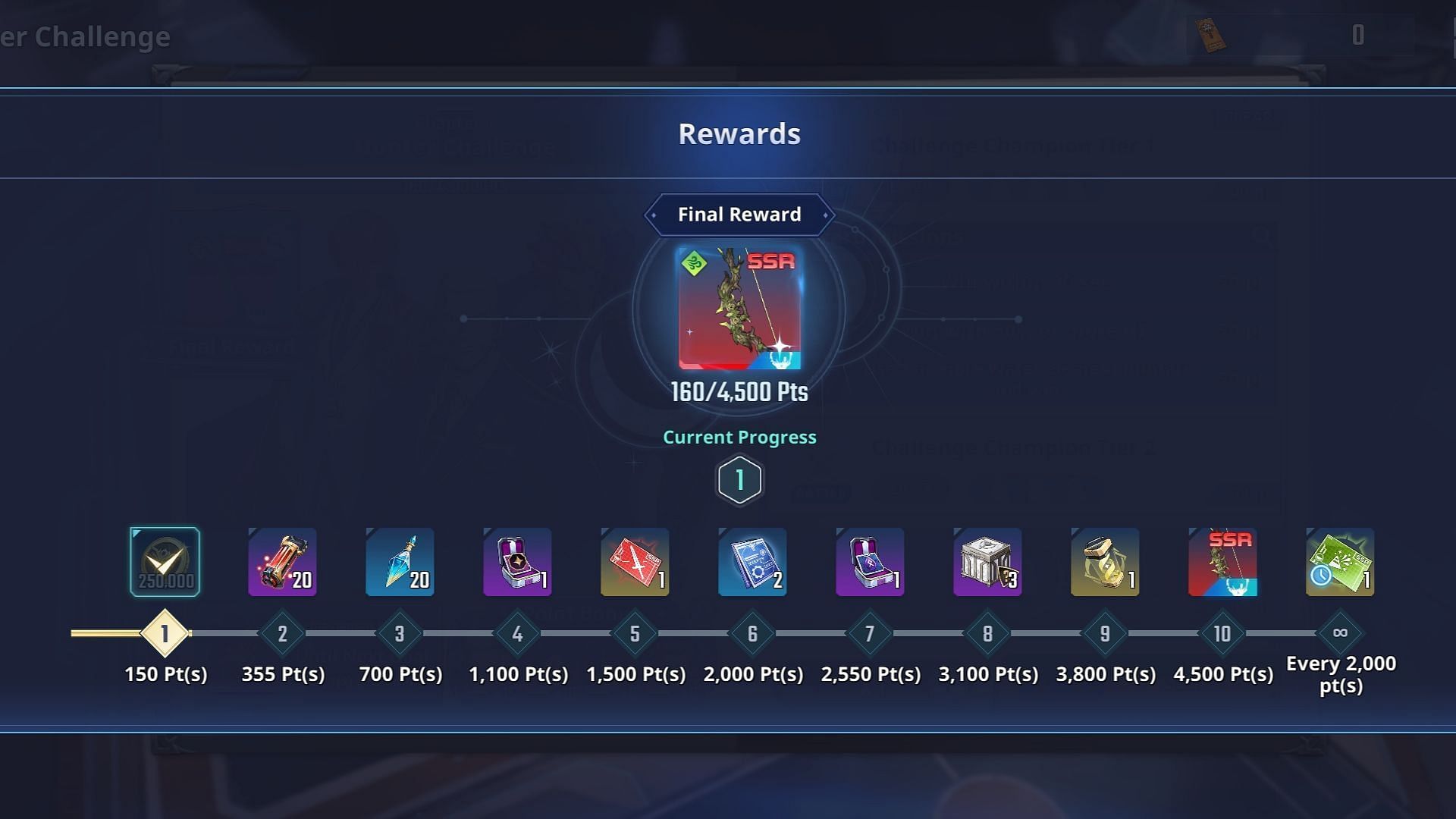 You can get Fores's Wish as a final reward from the Hunter Challenge mode in 1-Year Anniversary Hunter Grand Festival event (Image via Netmarble)
